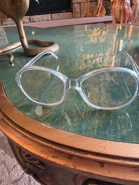 Vintage Foster Grant Clear Round Vintage-Style Eyeglass Frames
